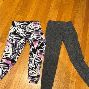 Floral and Gray womans Leggings Set